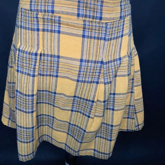 Yellow plaid button up skirt - Picture 4 of 4